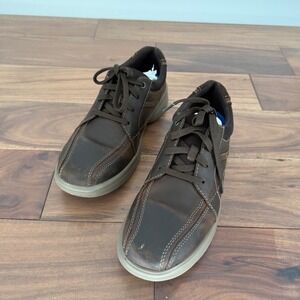 Clarks Bradley Walk Leather Casual Dress Comfort Brown Lace Up‎ Shoes
